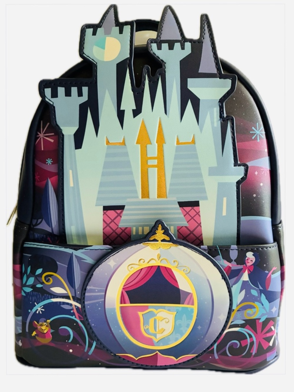 NWT! Disney Loungefly Cinderella Castle Mini Backpack Princess Castle Series